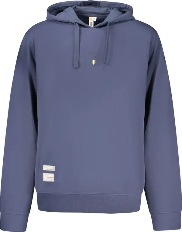 Blue Cotton Men's Hoodie