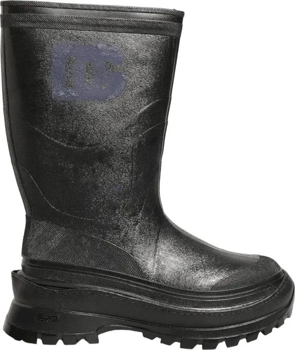 Black PVC Pull On Rain Boots Men Shoes