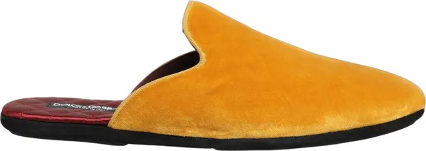 Yellow Suede Slides Flat Slipper Men Shoes