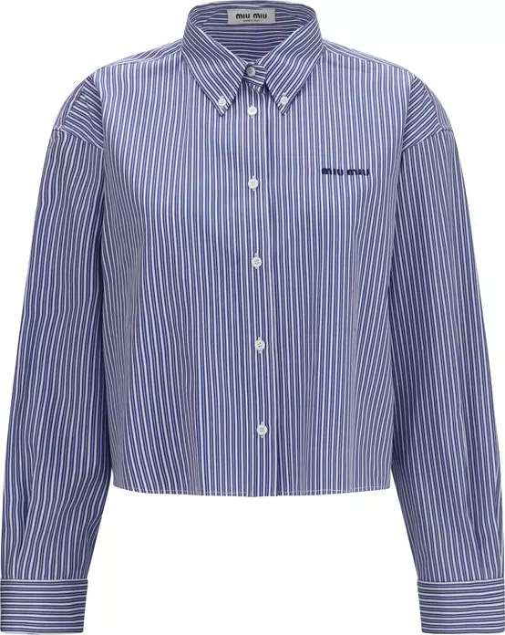 Blue Cotton Dress Shirt
