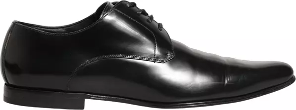 Black Leather Derby Dress Men Formal Shoes