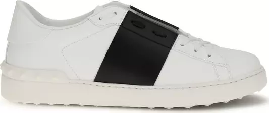 White Calf Leather Bos Taurus Low Top Sneakers