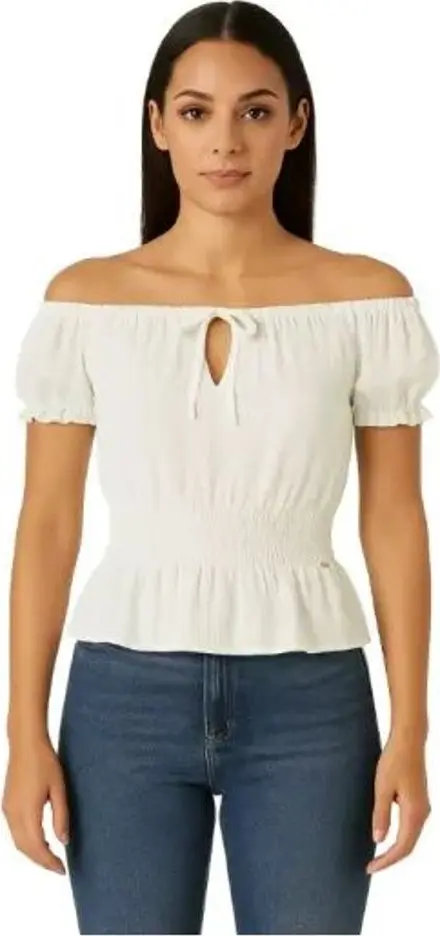 White Polyester Blouse