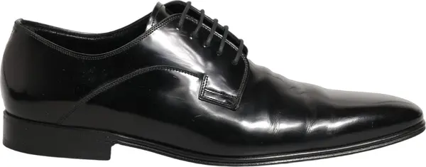 Black Leather Derby Dress Men Formal Shoes