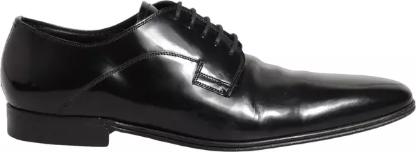 Black Leather Men Derby Dress Formal Shoes
