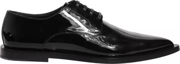 Black Leather Men Derby Dress Formal Shoes