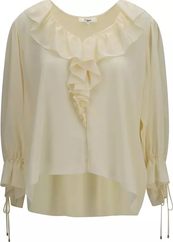 Beige Silk Blouse