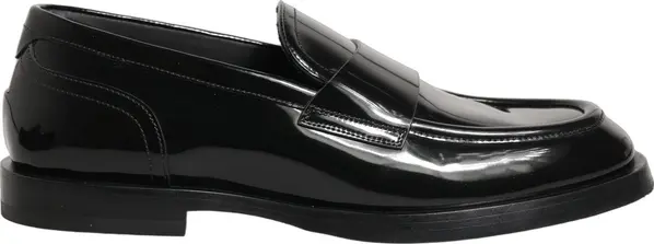 Black Leather Formal Men Dress Loafers Shoes
