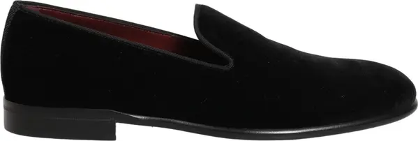 Black Velvet Loafers Formal Men Dress Shoes