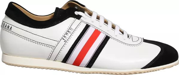 Black White Leather Suede Low Top Sneakers Shoes