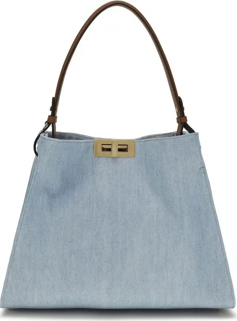 Blue Cotton Handbag