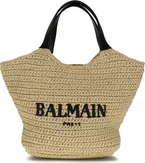Beige Viscose Shoulder Bag