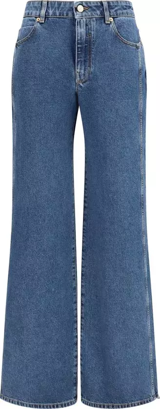 Blue Cotton Jeans Denim