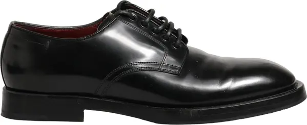 Black Leather Lace Up Derby Dress Men Shoes