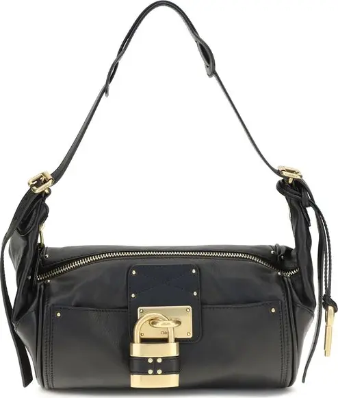 Black Calf Leather Bos Taurus Shoulder Bag