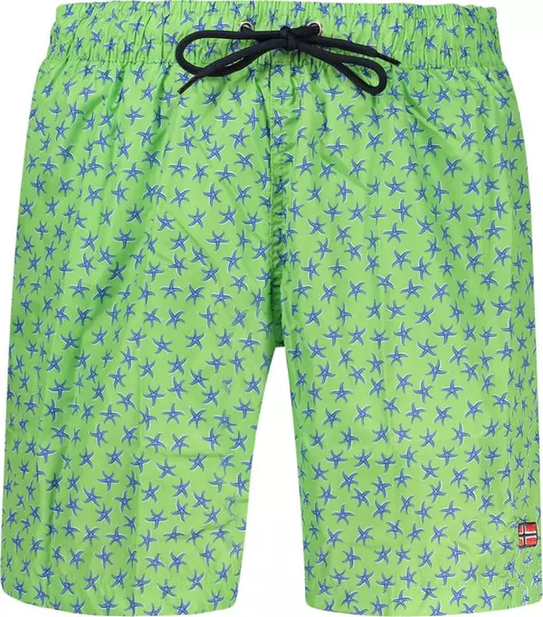 Green Polyester Men's Swim Shorts