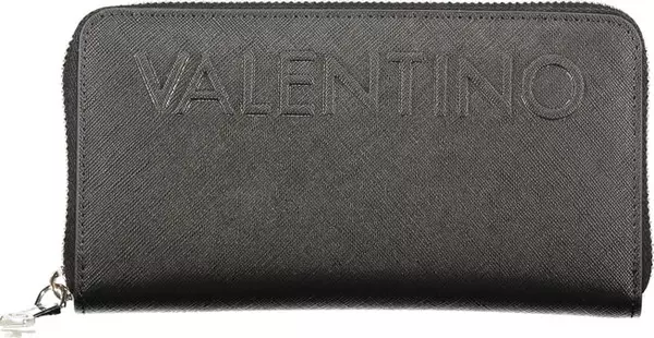 Black Polyurethane Womens Wallet