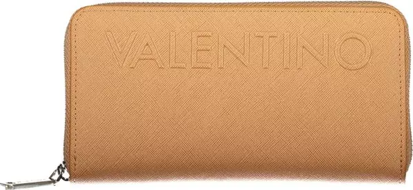 Brown Polyurethane Women's Wallet