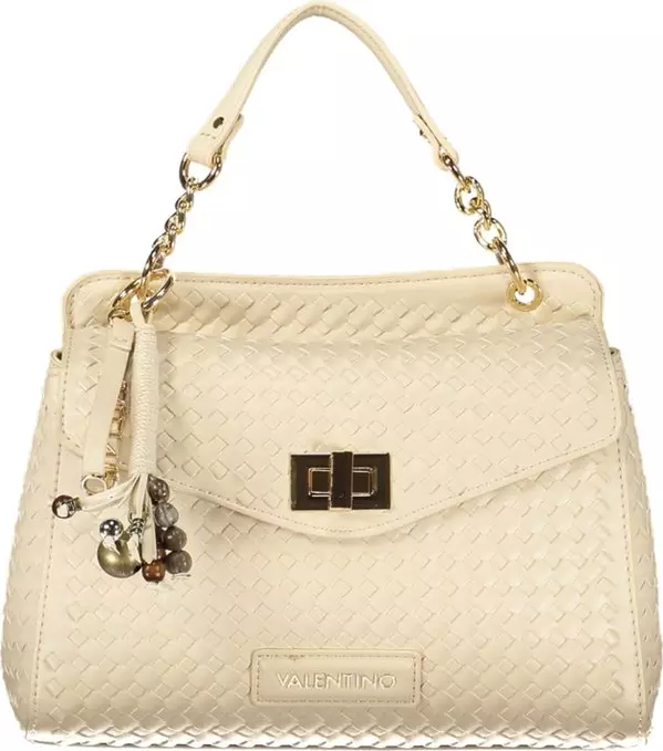 Beige Polyurethane Women's Bag
