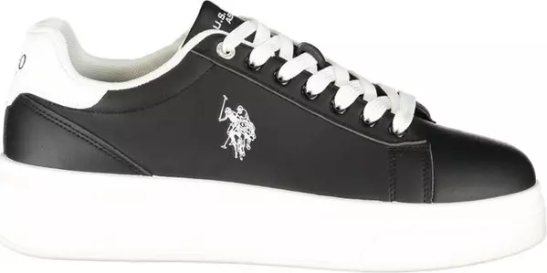Black Polyurethane Men's Sneaker