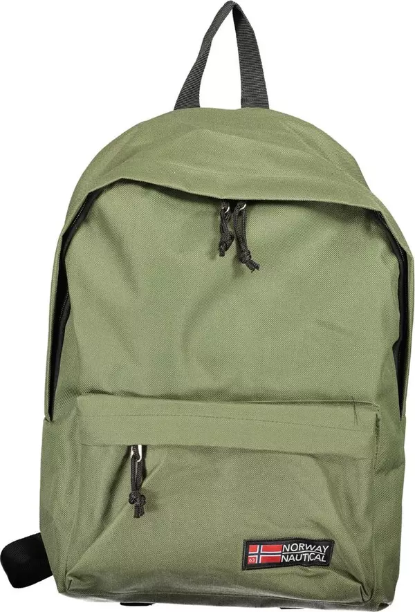 Green Polyester Men's Backpack