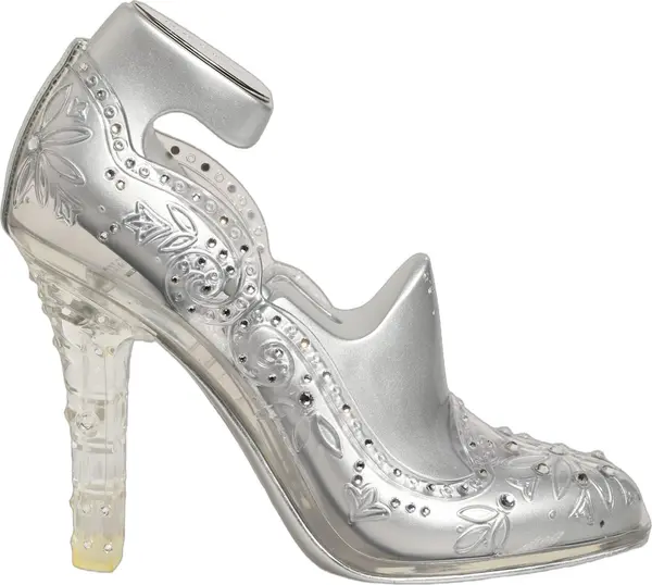 CINDERELLA Floral Crystal Heels Clear