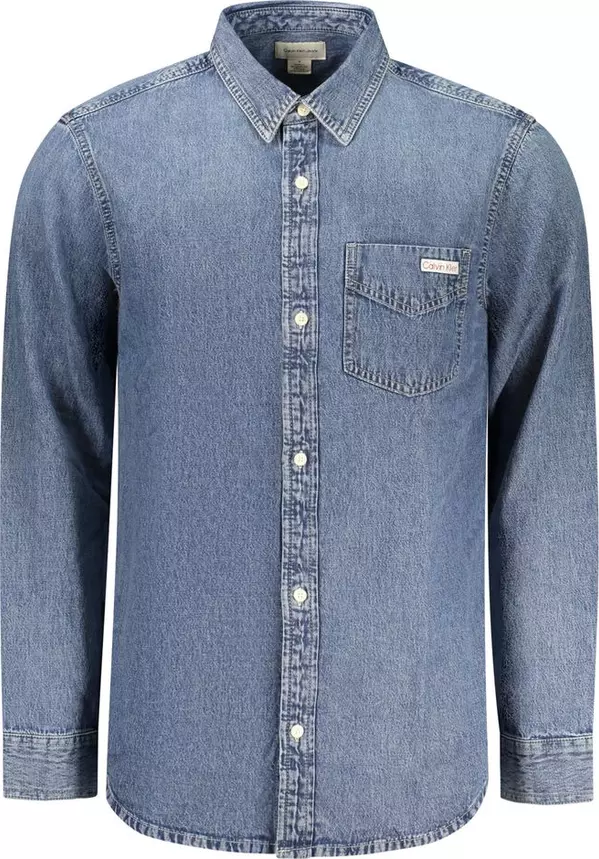 Blue Cotton Men's Shirt