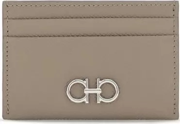 Beige Calf Leather Bos Taurus Wallet