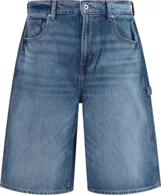 Blue Cotton Bermuda Shorts