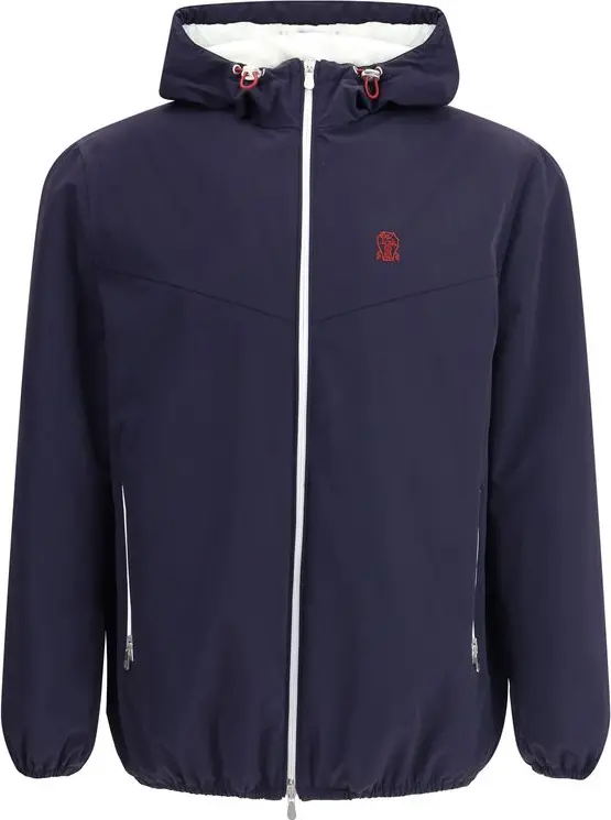 Blue Nylon Shell Jacket