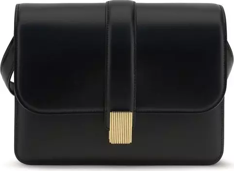 Black Calf Leather Bos Taurus Shoulder Bag