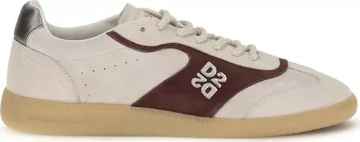 Beige Calf Leather Bos Taurus Low Top Sneakers