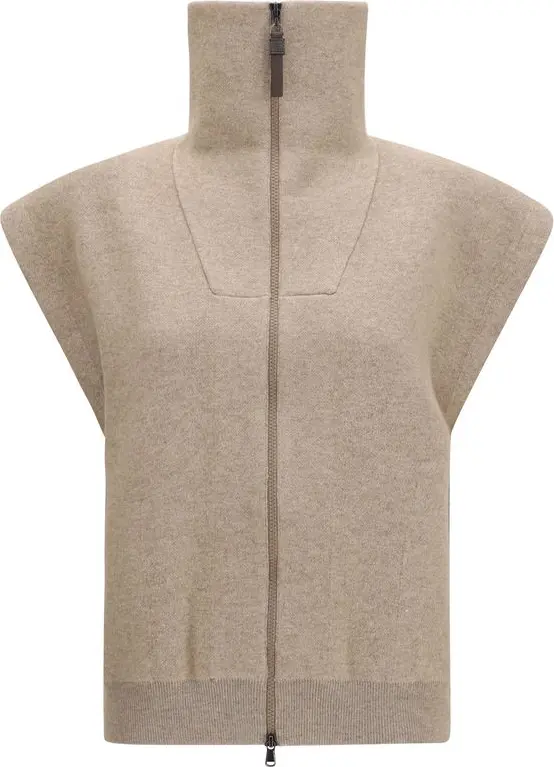Beige Cashmere Cardigan