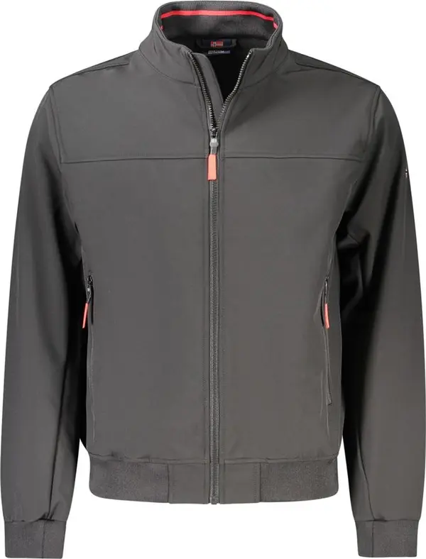 Black Polyester Men's Jacket