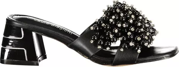 Black Polyurethane Women's Sandal