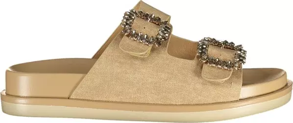 Beige Polyurethane Women's Slipper