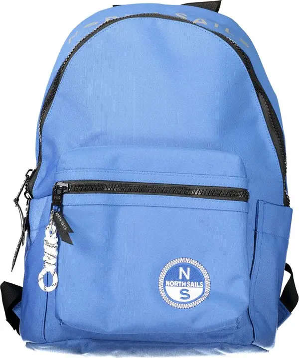 Blue Polyester Men's Backpack