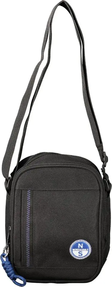 Black Polyester Men's Shoulder Bag
