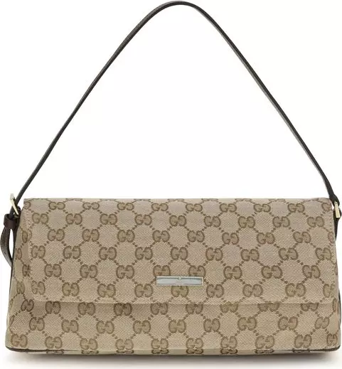 Brown Polyester Handbag