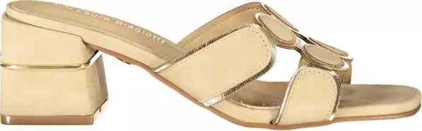 Beige Polyurethane Women's Sandal