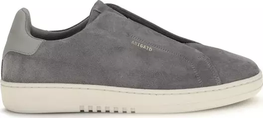 Gray Calf Leather Bos Taurus Low Top Sneakers