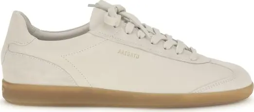 Beige Calf Leather Bos Taurus Low Top Sneakers