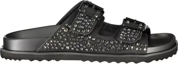 Black Polyurethane Women's Slipper