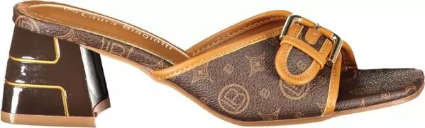 Brown Polyurethane Women Sandal