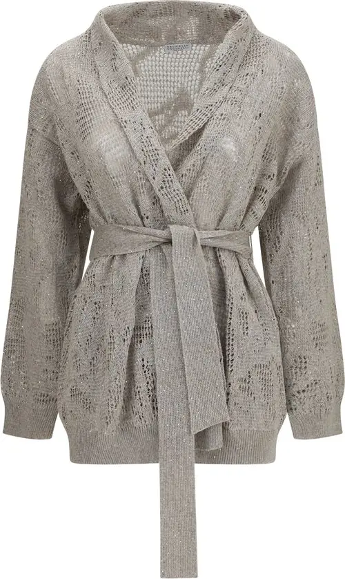 Beige Linen Cardigan