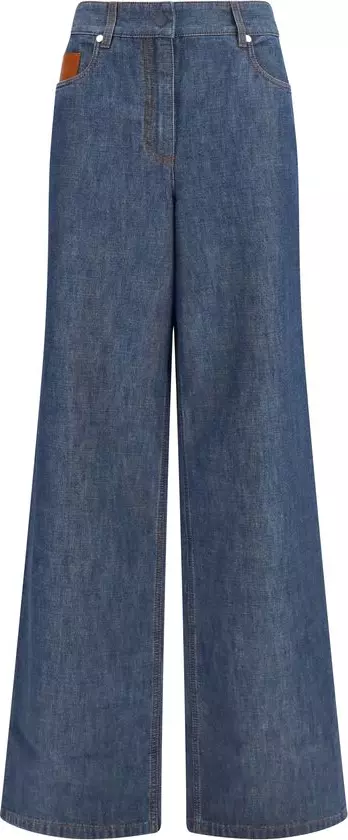 Blue Cotton Jeans Denim