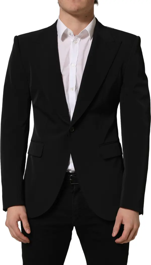 Black Single Breasted One Button Coat Blazer