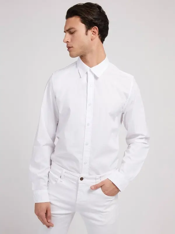 White Cotton Dress Shirt