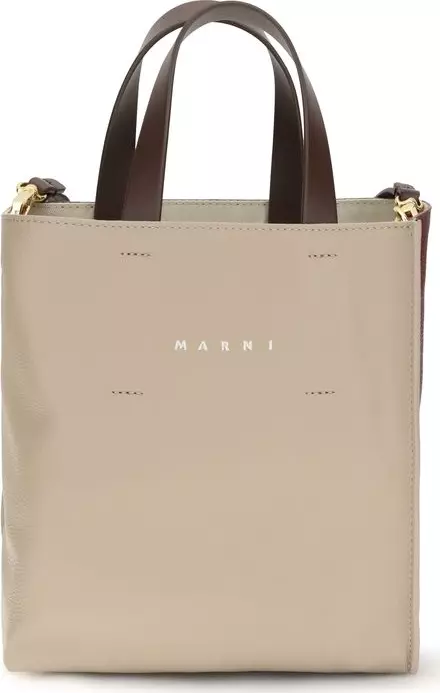 Beige Calf Leather Bos Taurus Handbag