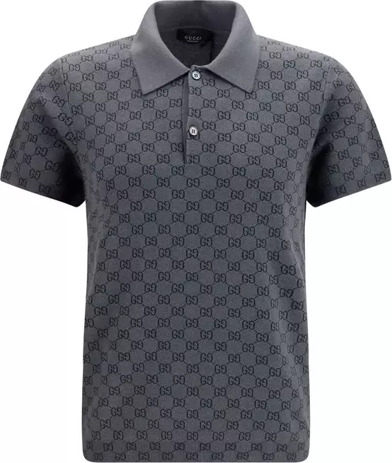 Gray Wool Oves Aries Polo Shirt